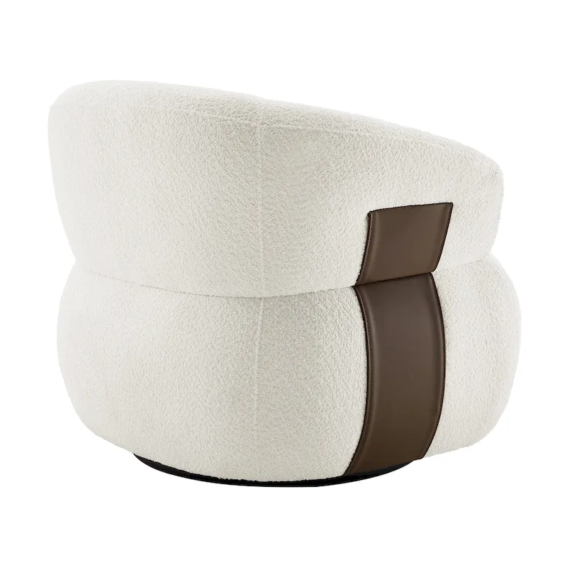 Kieon 33W 360 Swivel Modern Barrel Chair Accent Chair Set of 2