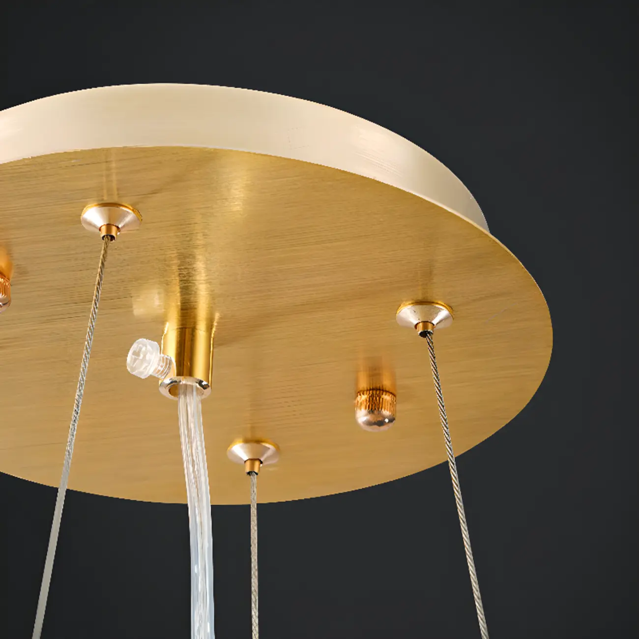 Elegant Golden Branch Glass Pendant Chandelier