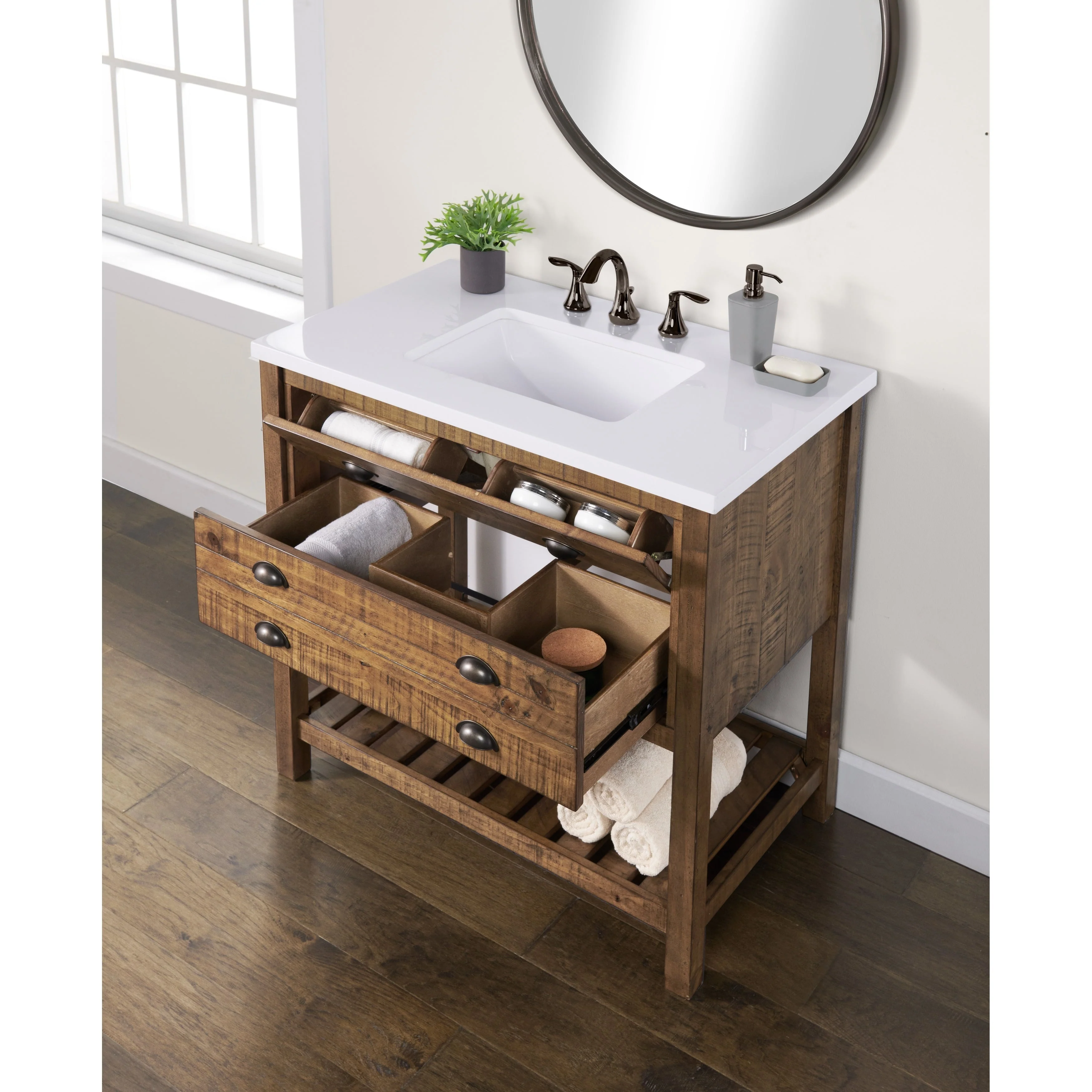 Monterey 37 Farmhouse Single Bathroom Vanity with Top