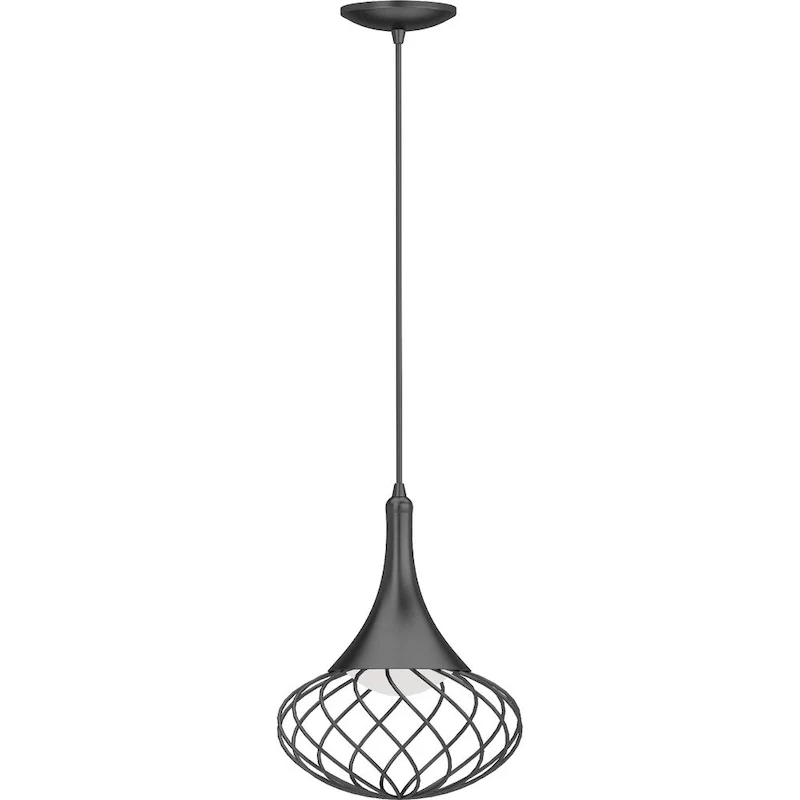 Volume Lighting 1-Light LED Indoor Black Hanging Mini Pendant