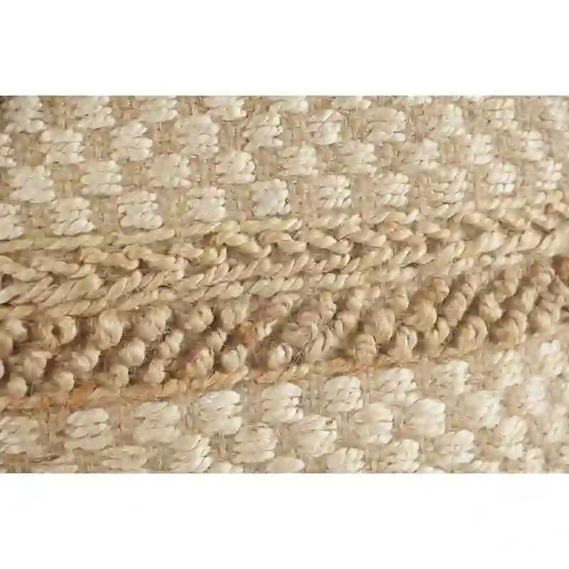 Sevita Natural Jute Checkered Pouf