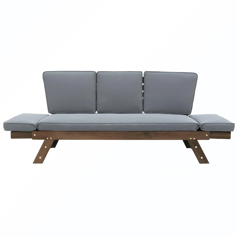 Patio Adjustable Patio Wooden Daybed Sofa