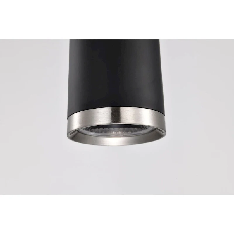 Melrose 12 Watt 16  LED Pendant Matte Black and Brushed Nickel Finish
