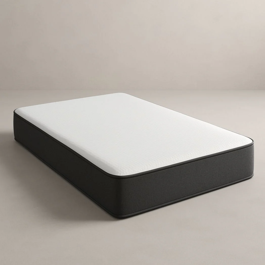 Matelas Double Mémoire de Forme Polyuréthane 200x140x20 cm Blanc/Gris