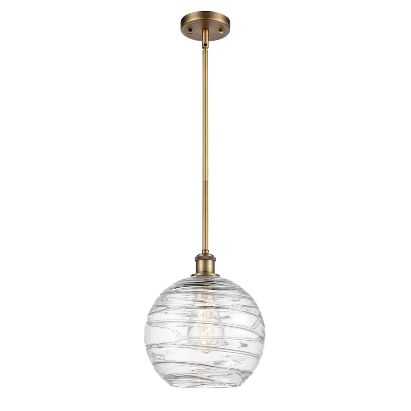 Innovations Lighting Athens Deco Swirl - 1 Light 10  Stem Hung Mini Pendant