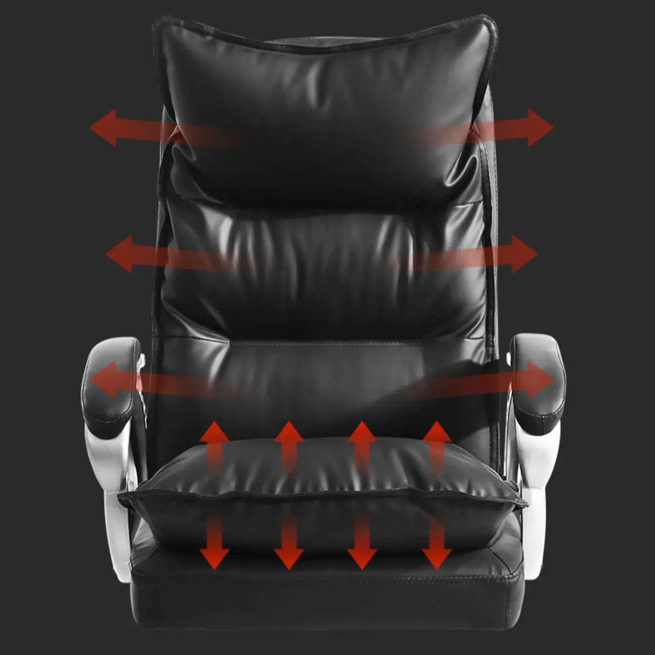 Elegant Brown Leather Reclining Executive Office Chair