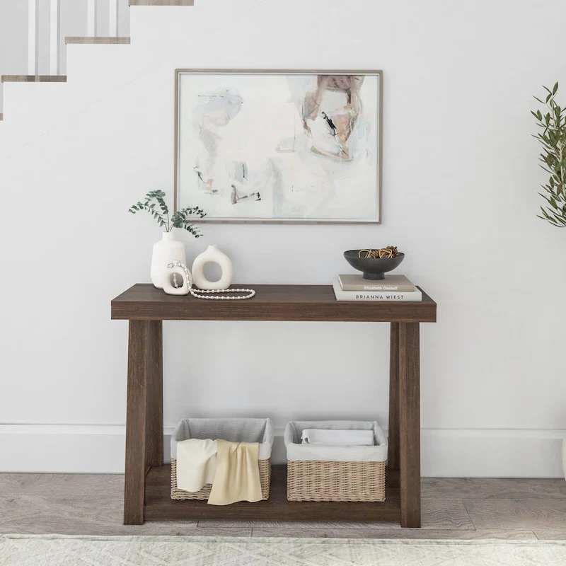 Plank and Beam Classic Console Table with Shelf - 46