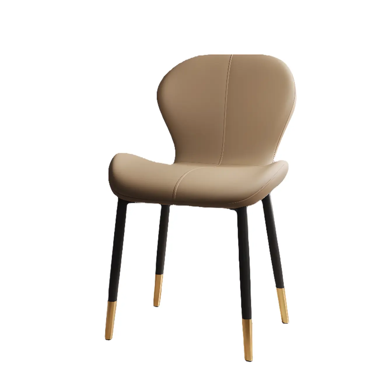 Modern Wingback Faux Leather Upholstered Dining Chair
