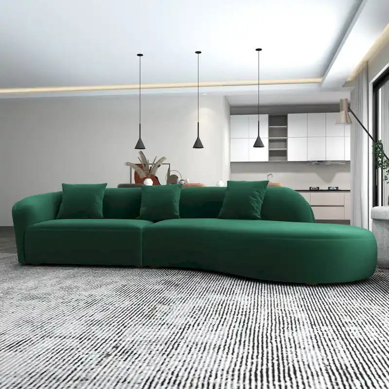 Style Luxury Modern Velvet Curved Sofa
