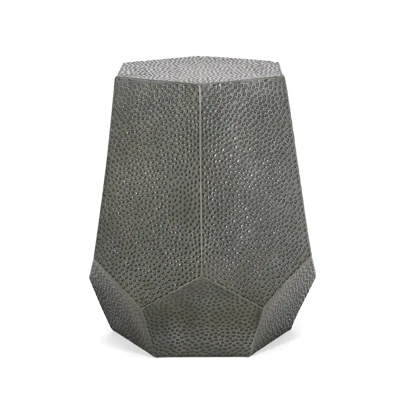 Pamsha Hammered Iron Geometric Side Table by Christopher Knight Home