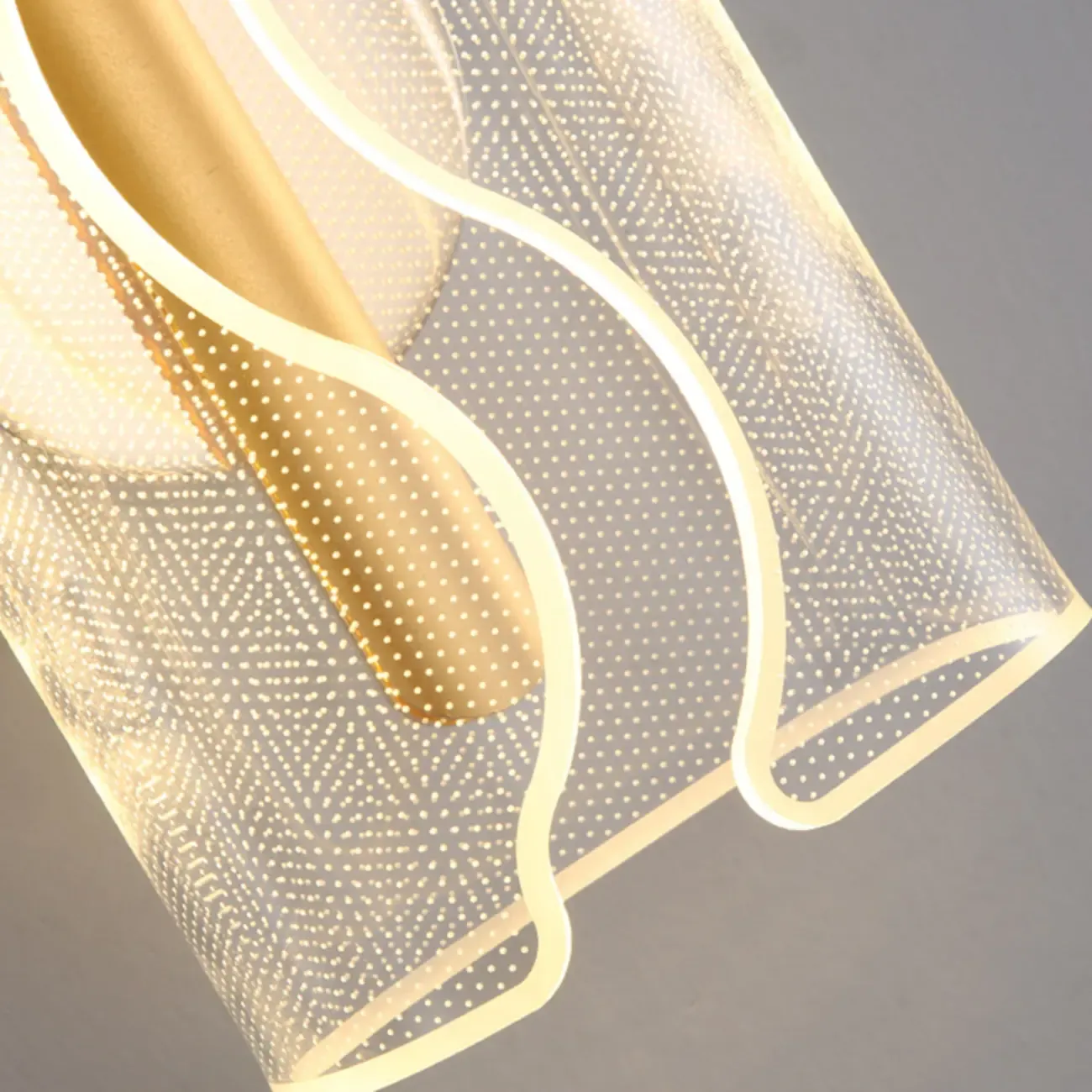 Modern Clear Acrylic Gold Ambient Wall Sconce