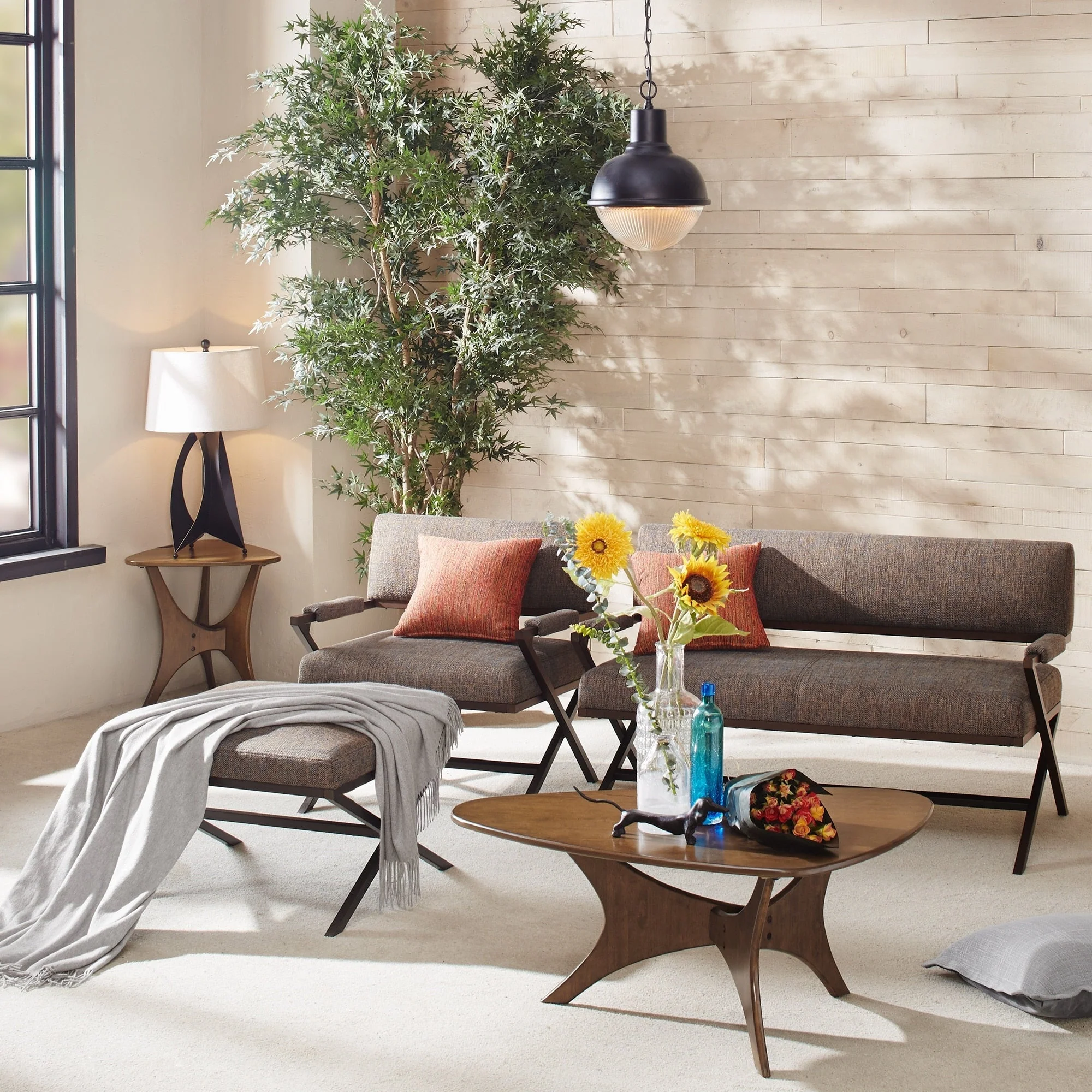 INK IVY Blaze Triangle Wood Coffee table