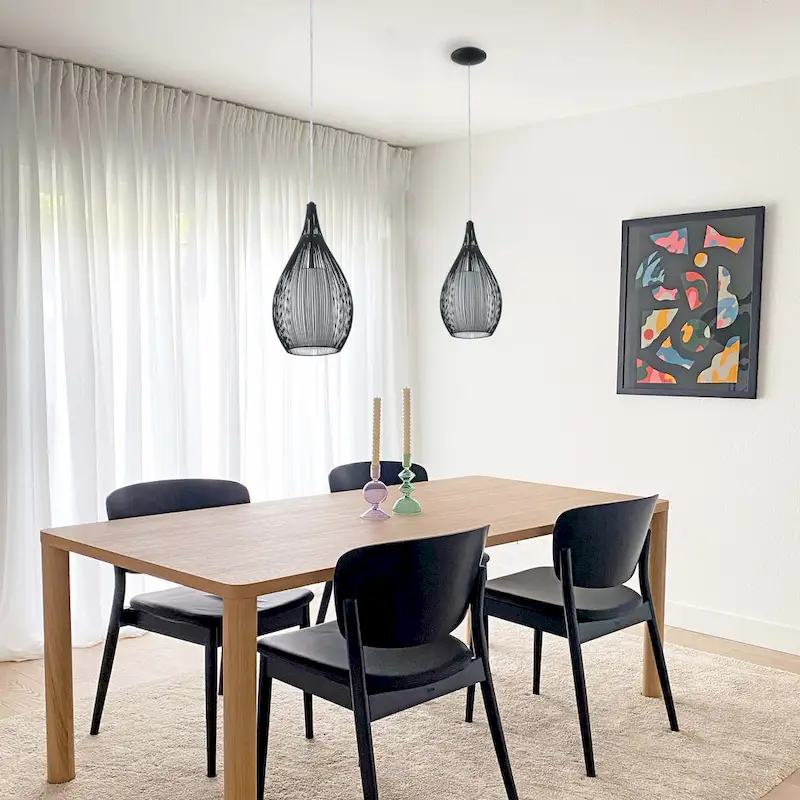 Eglo Razoni 1-light Black Mini Pendant with Opal Glass