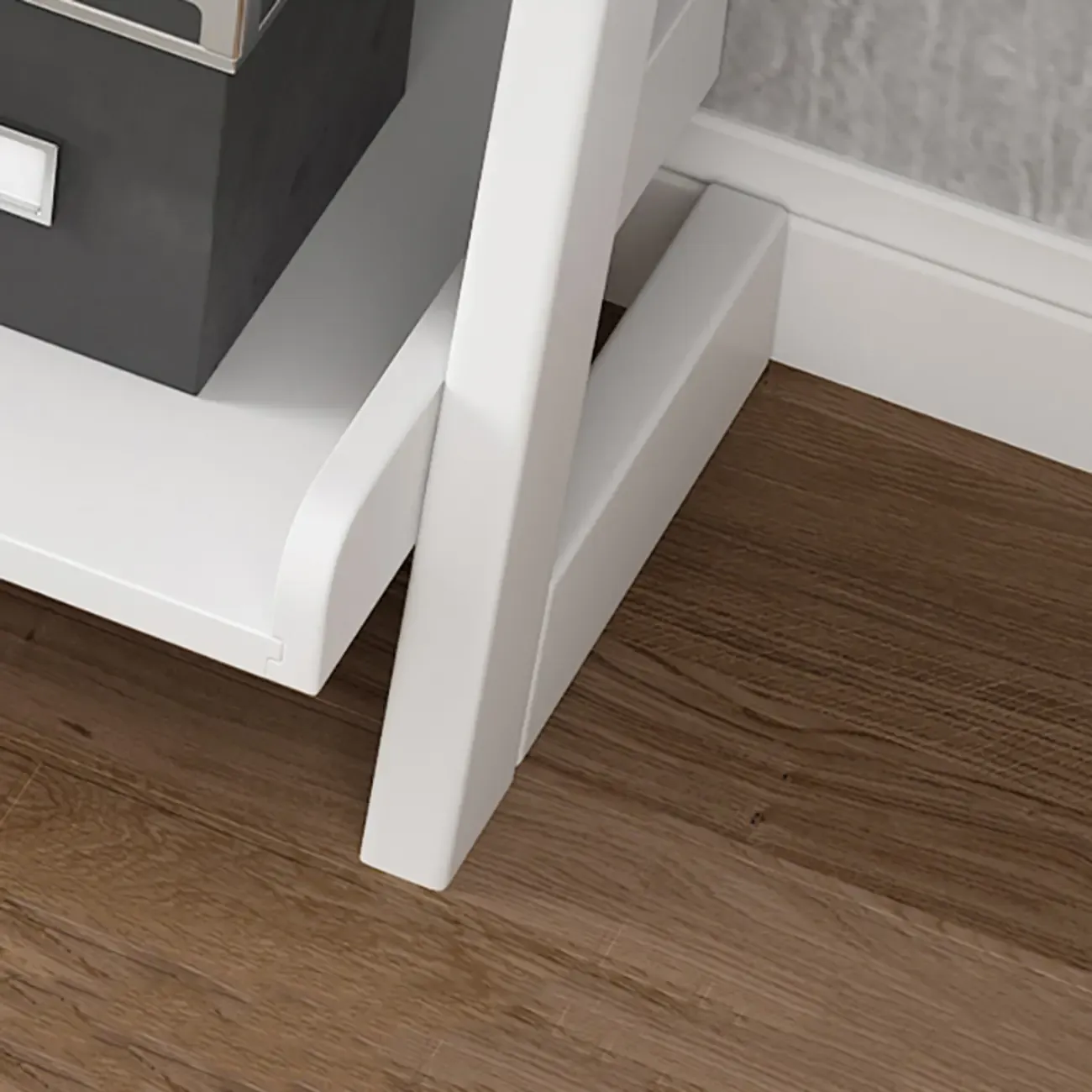 Narrow Modern Solid Wood 5-Tier Open Ladder Bookcase