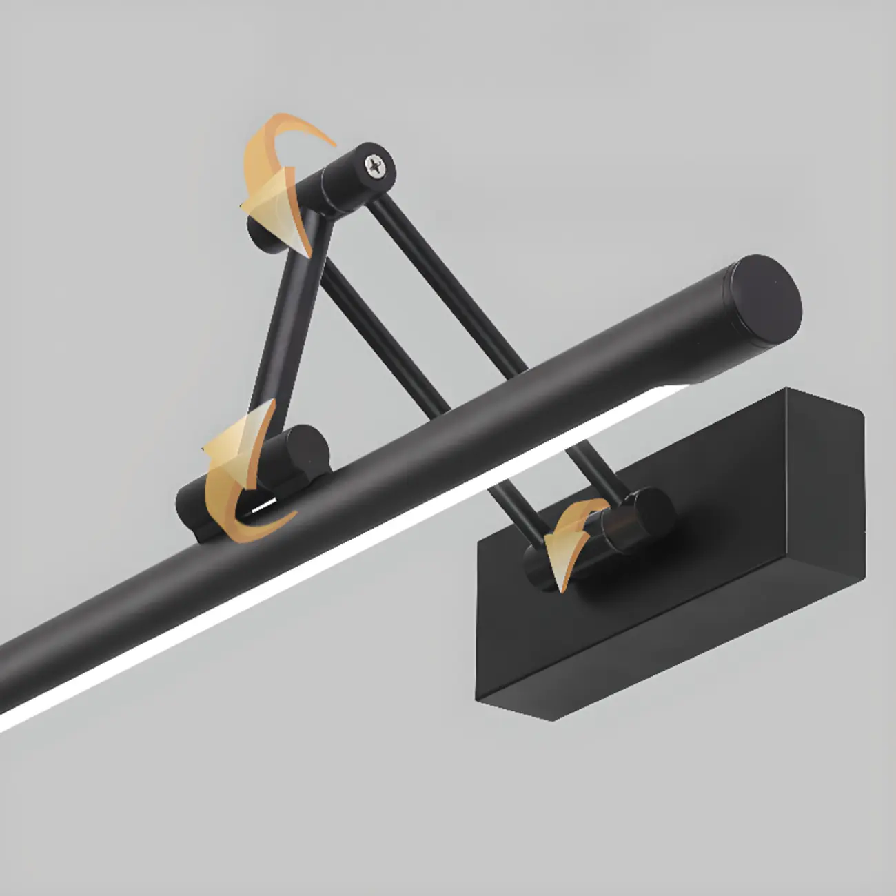 Adjustable Black Metal Cylinder LED Vanity Lights