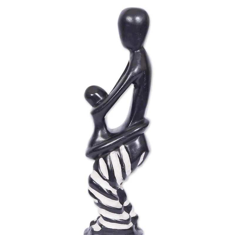 Novica Handmade Unconditional Motherly Love Wood Sculpture