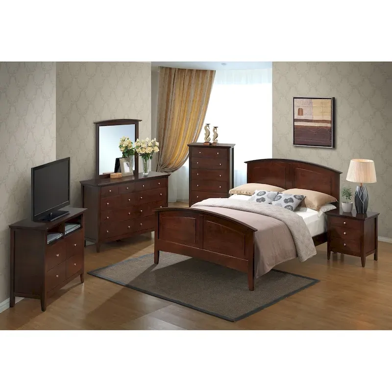 Hammond Queen Panel Bed with Curved Top Rail