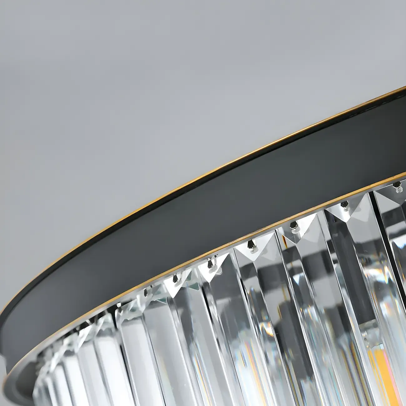 Modern Cylinder Crystal Chandelier Height Adjustable