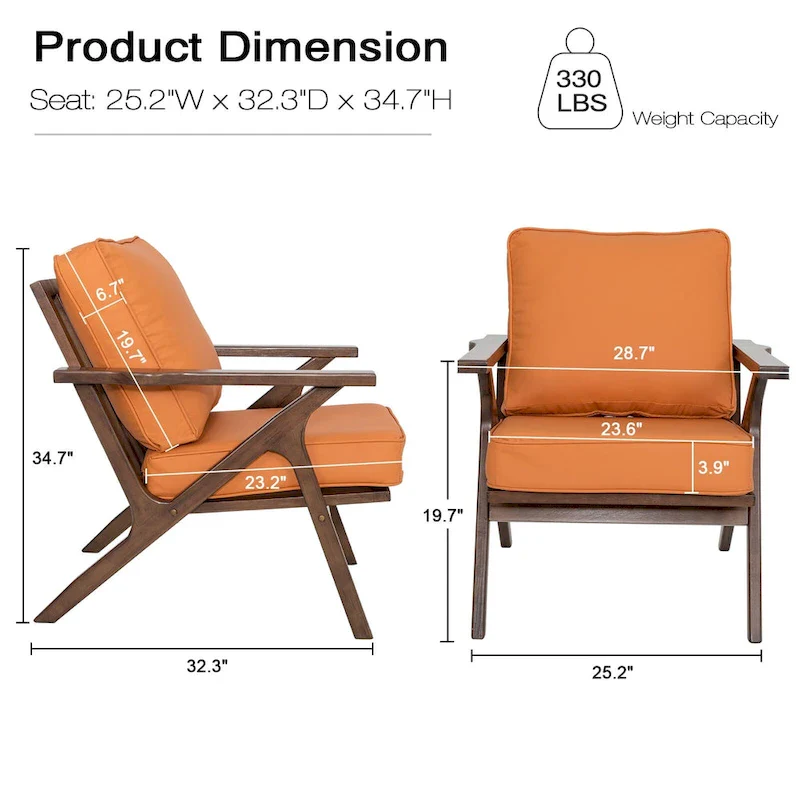 Accent Chair Living Room Chairs Mid Century Modern Chair Leisure Side Reading Arm Chair