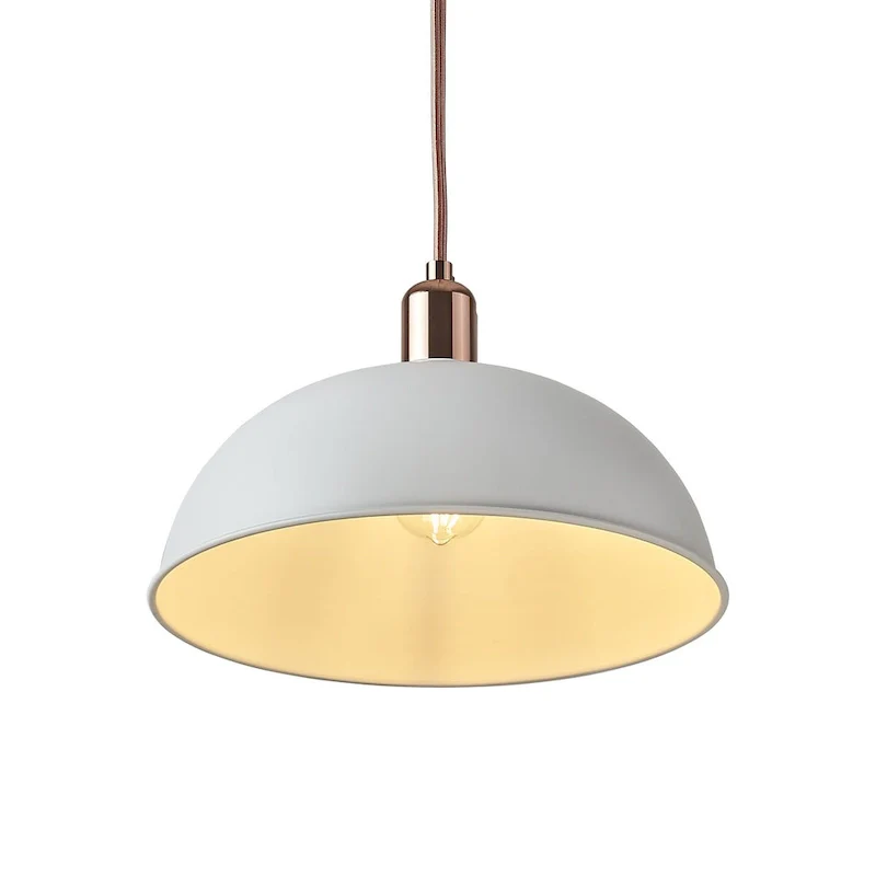 Simple style White iron 1 Lt pendant 14 inch