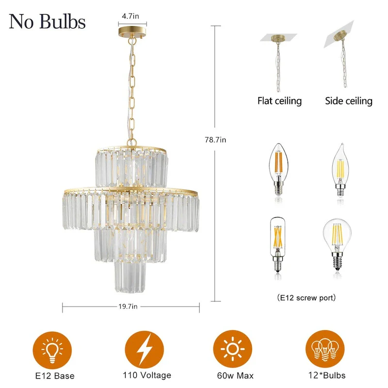 Chandeliers Lights Fixture Hanging Pendant Light