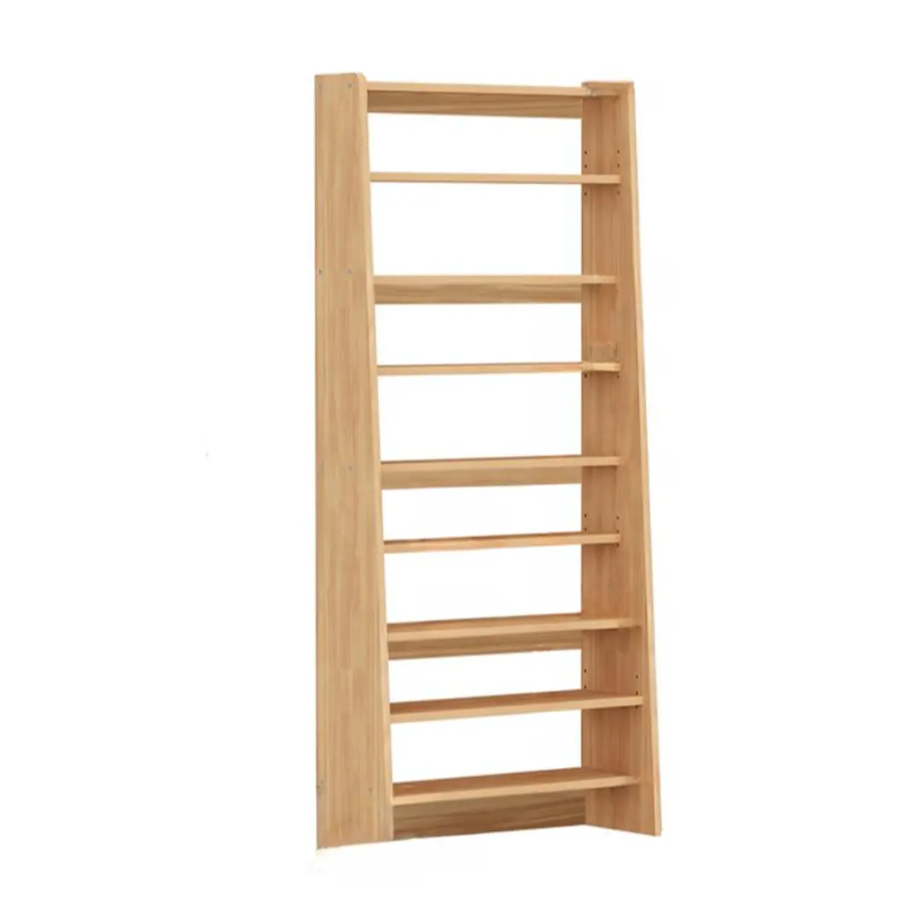 Walnut Wooden Ladder Shelf Unit 7-Tier