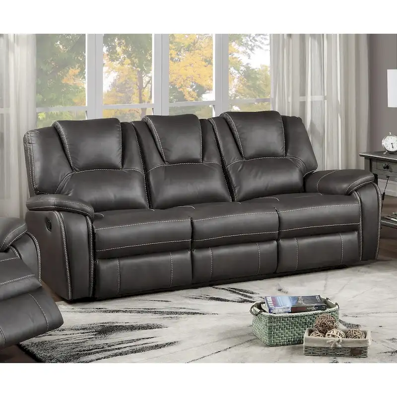 Steve Silver Kameryn Faux Leather Manual Reclining Sofa