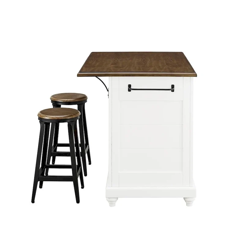 Avenue Greene Betty Kitchen Island with 2 Stools