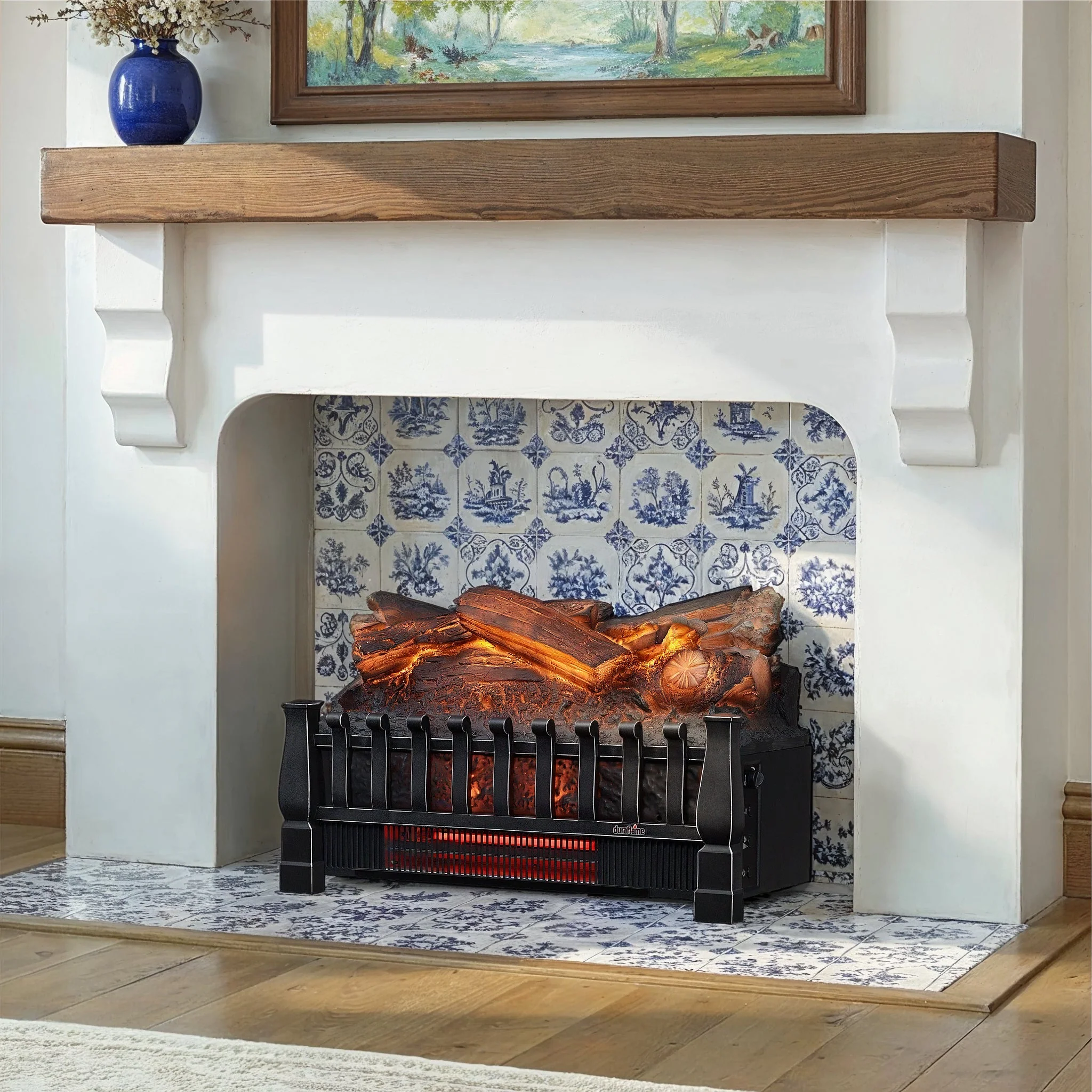 duraflame? Electric Infrared Log Set with Remote Control