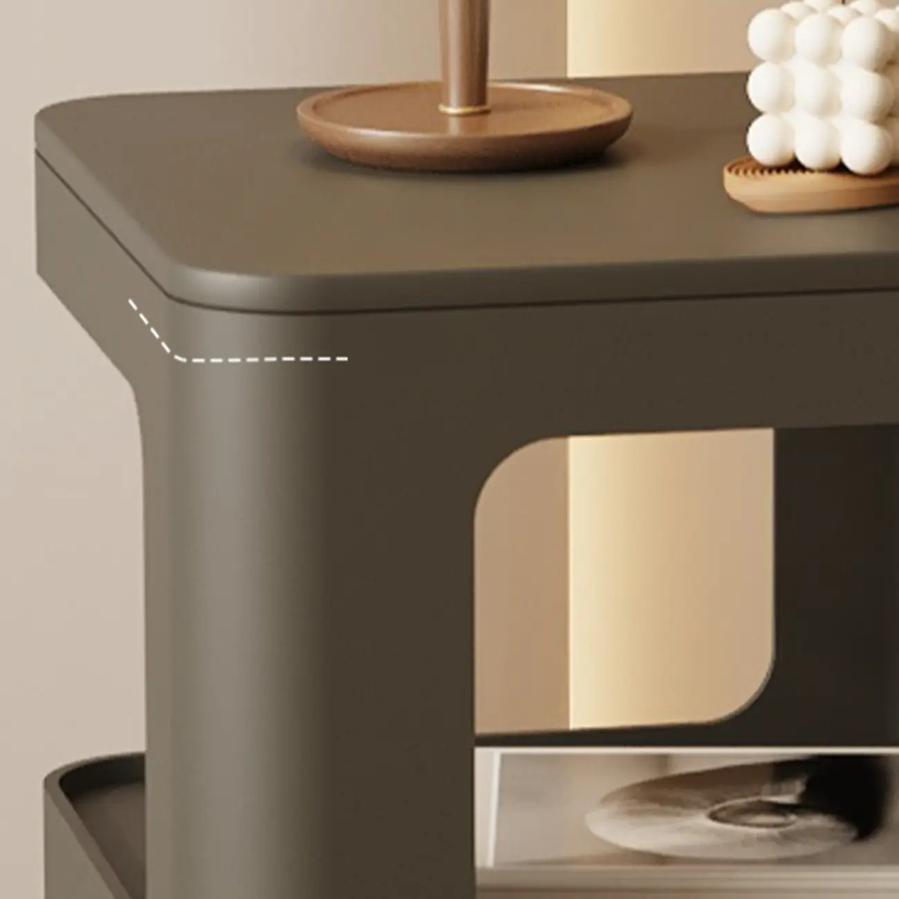 Sleek Chic Metal 2-Level Drawer Nightstand in White/ Black