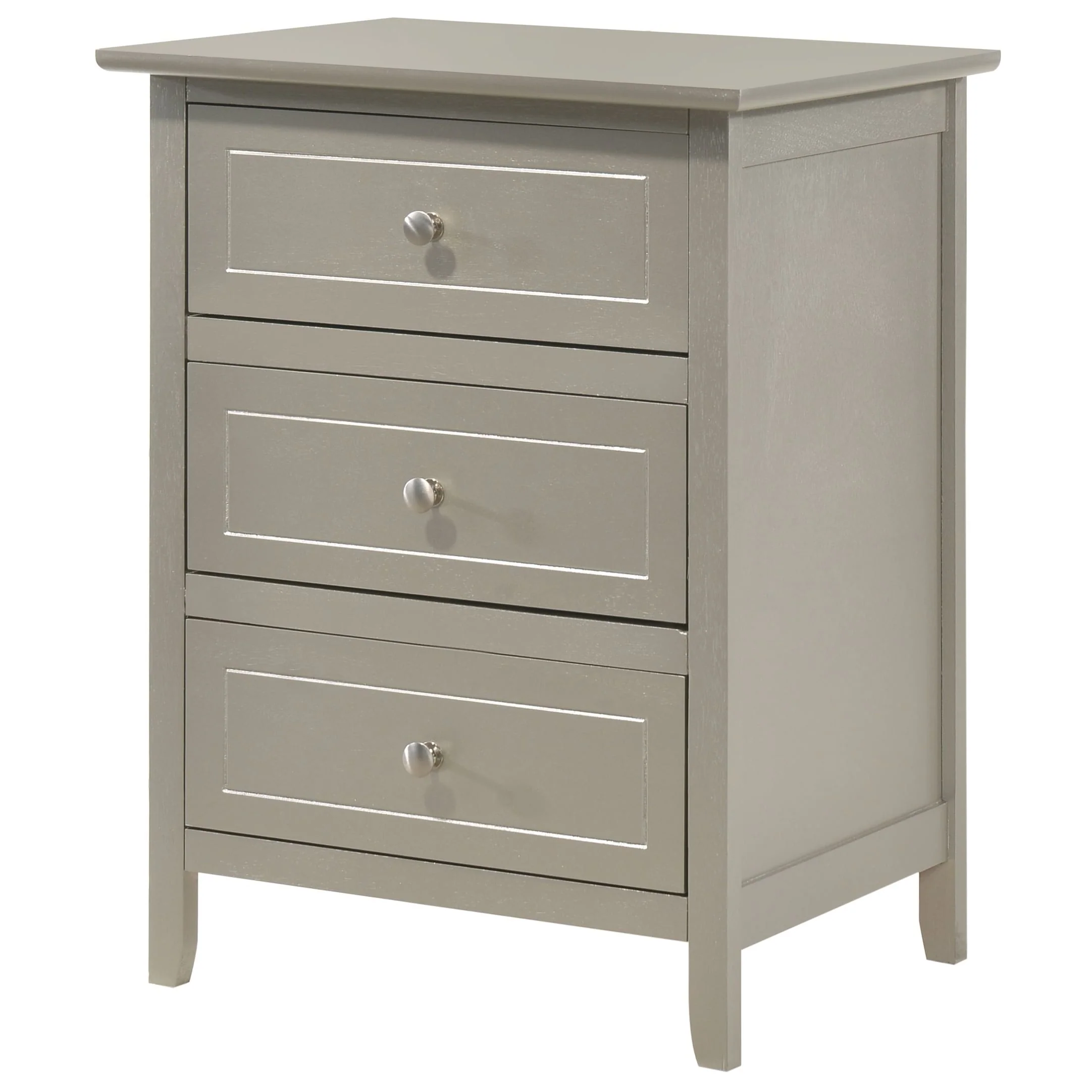 Daniel 3-drawer Transitional Wooden Nightstand