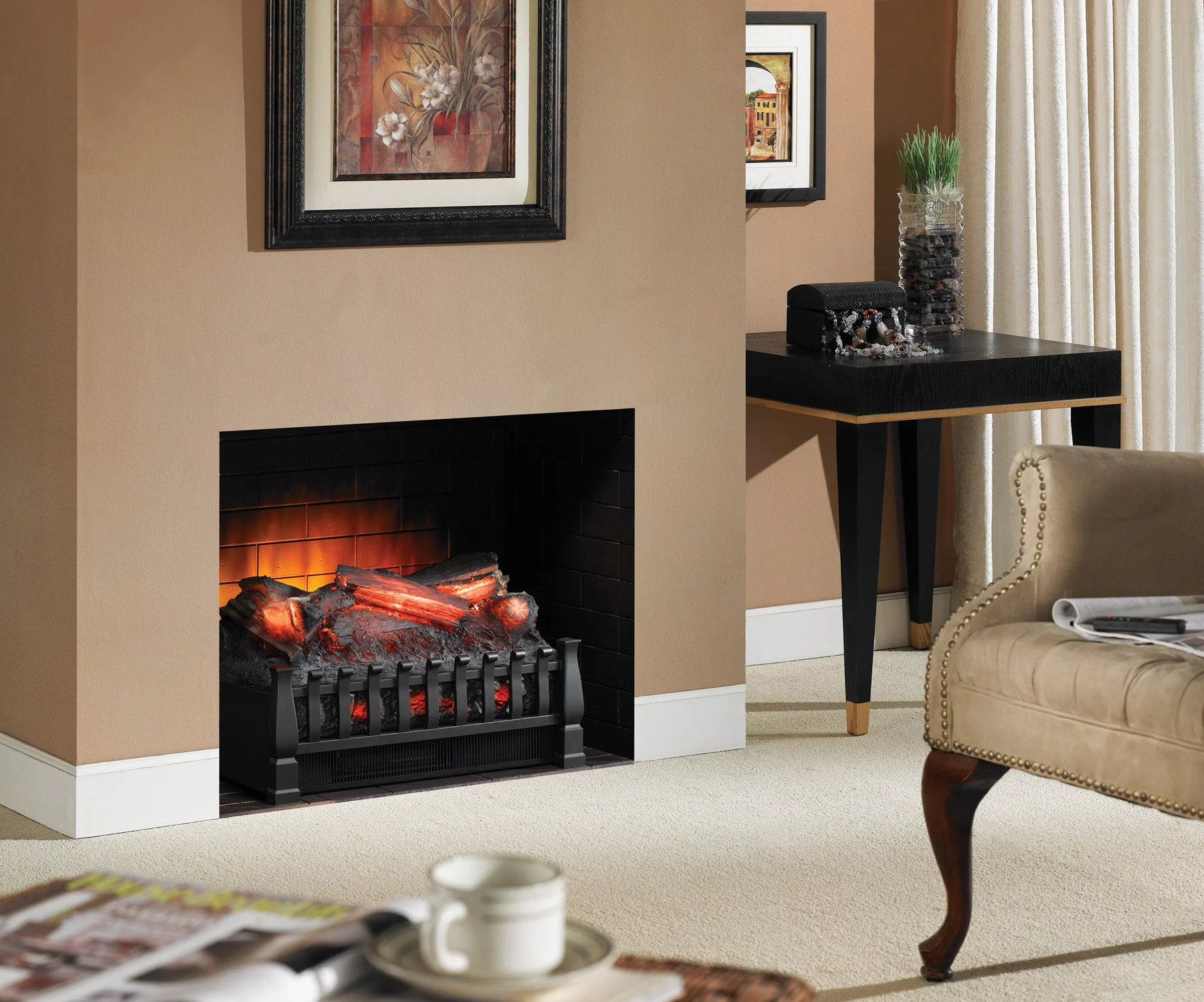 duraflame? Electric Log Set Heater with Remote Control