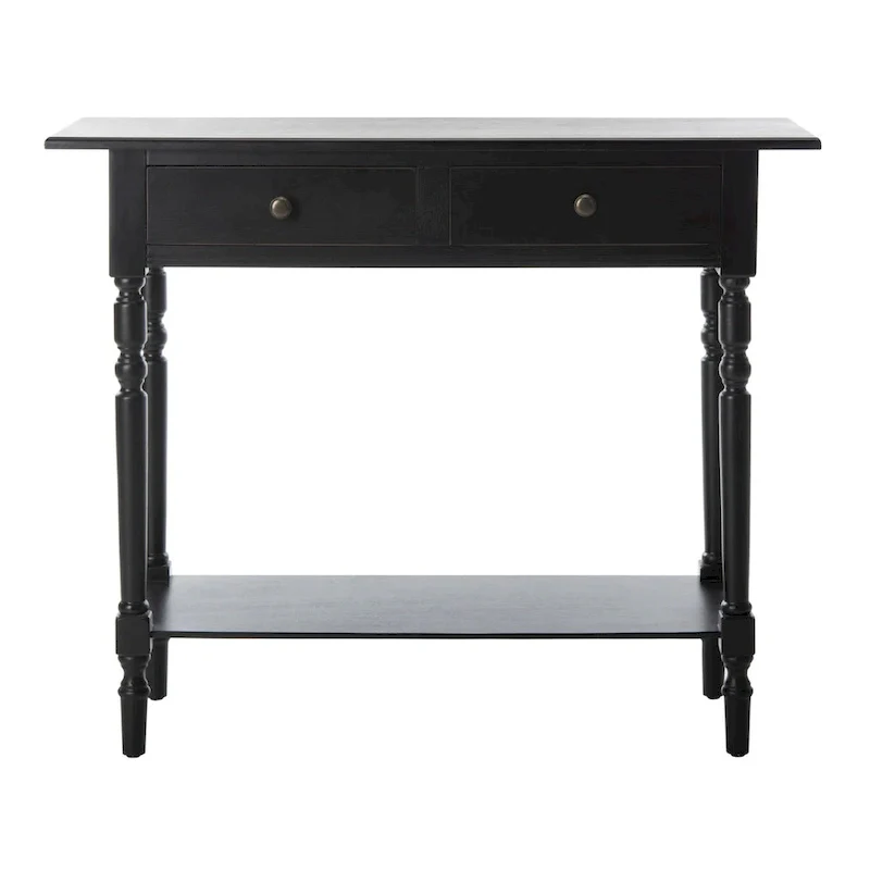 Arvilla Grey 2-Drawer Console Table - 37.8 x 13 x 31.9 - 38Wx13Dx32H