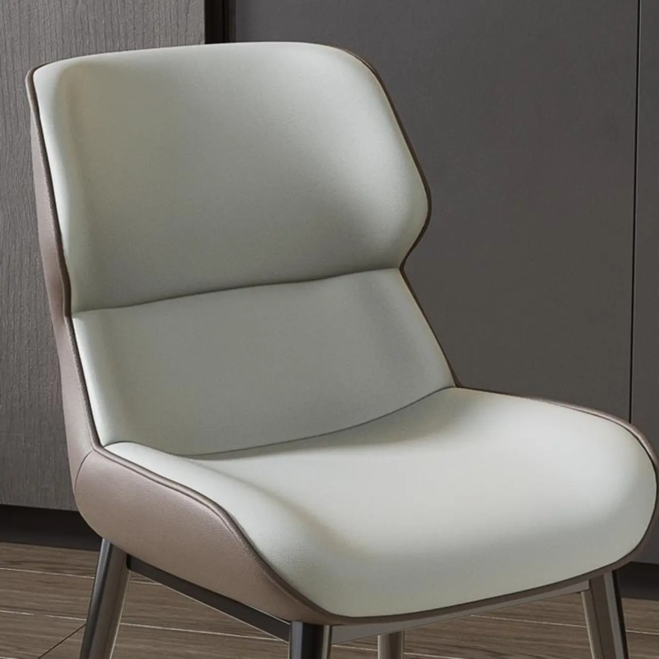 Modern Faux Leather Wingback Dining Chair Set of 2