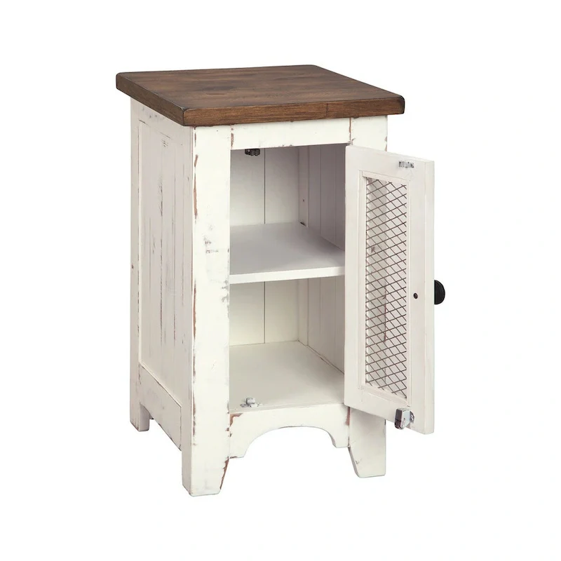 Wystfield Chairside End Table - White/Brown