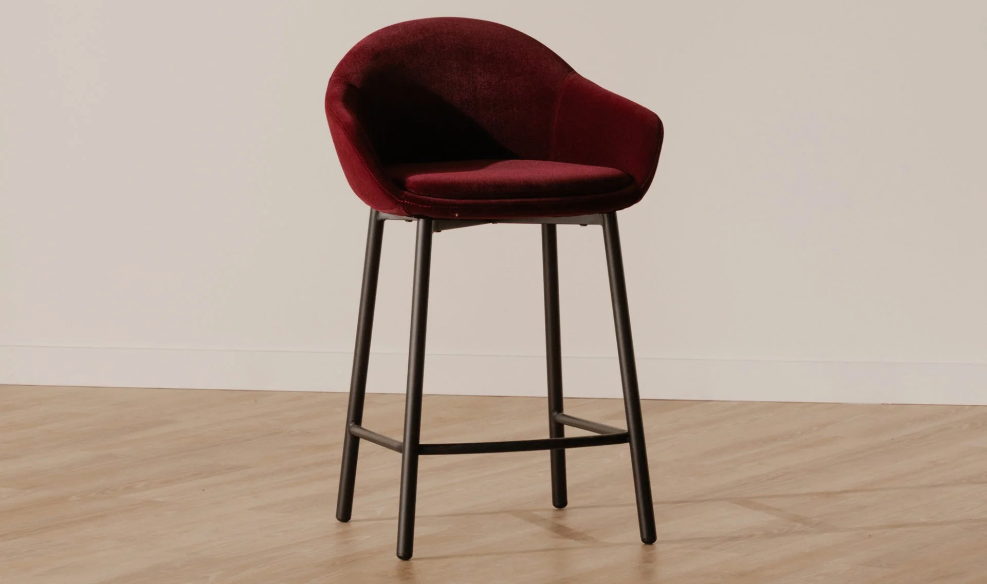 Emily Counter Stool Wine Velvet