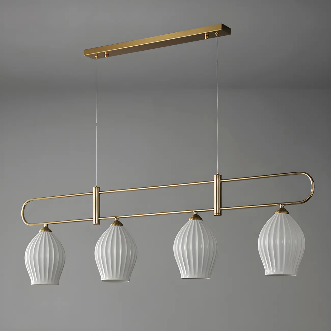 Simple Modern Ceramic Multi-Light Island Pendant Light