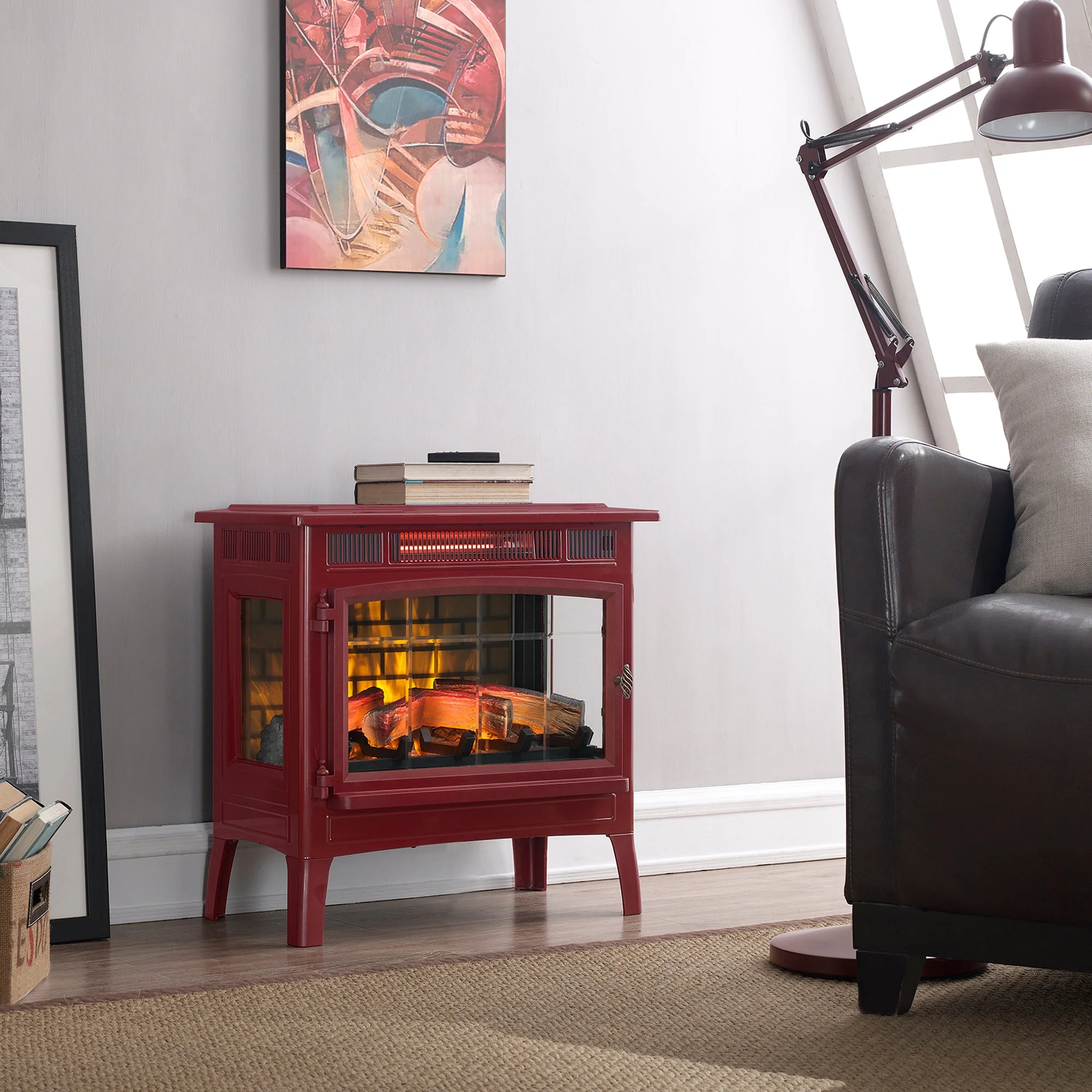 duraflame? Electric Infrared Fireplace Stove Heater with 3D Flame Effect