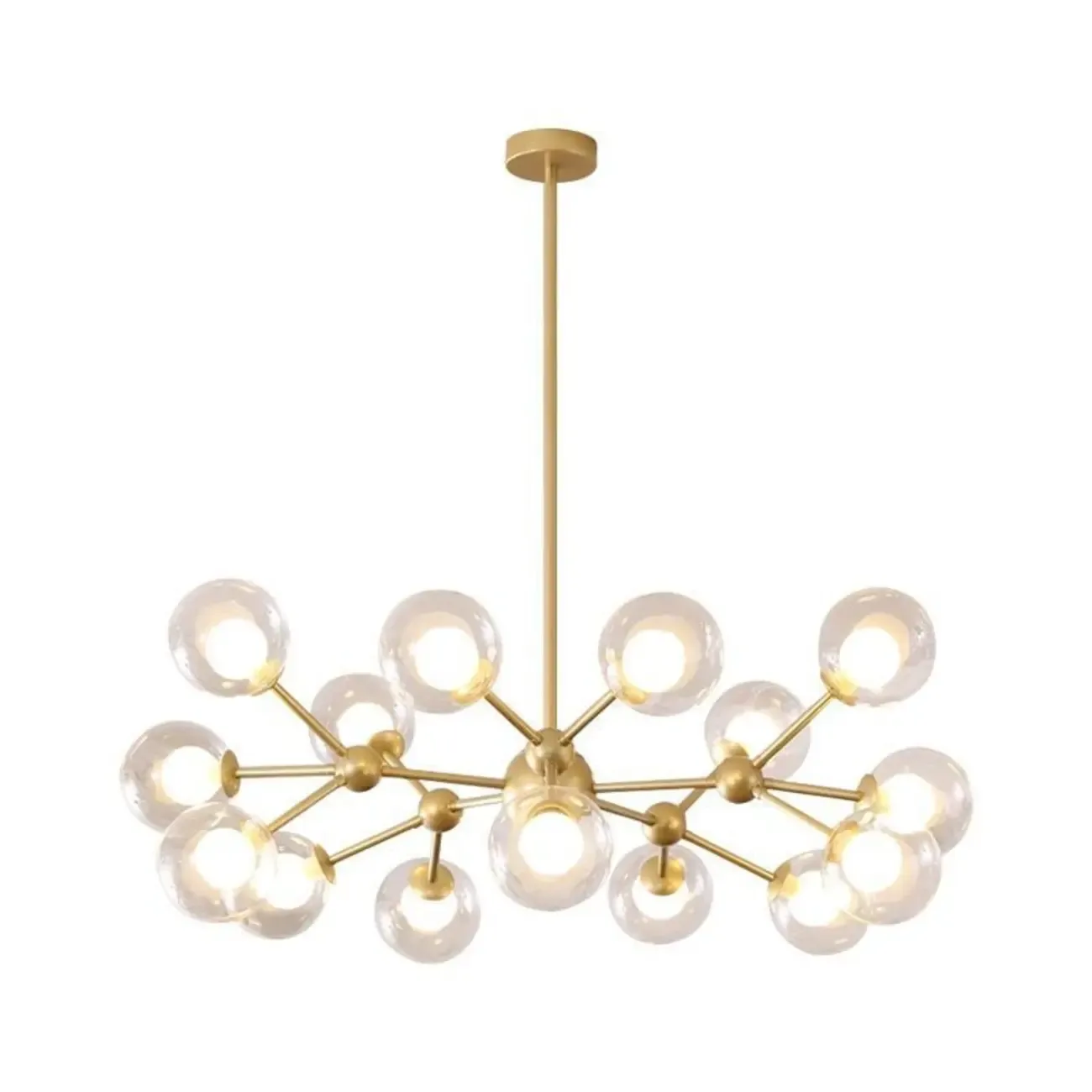 Modern Glass Globes LED Chandelier with Sputnik Design