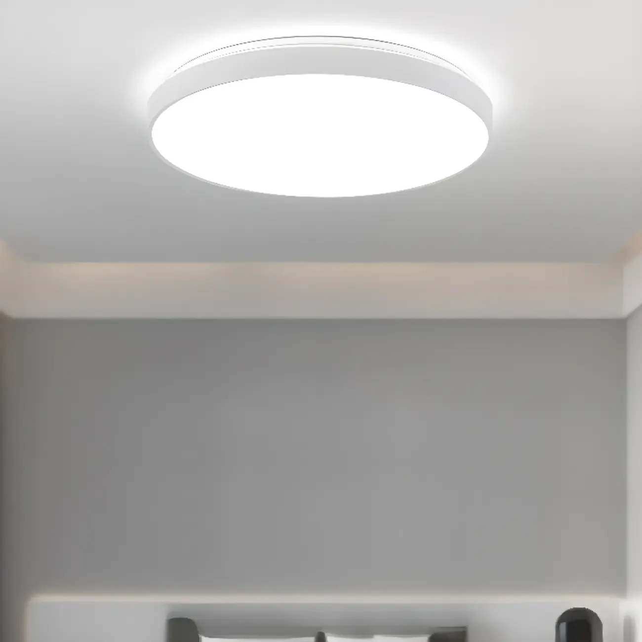Stylish Circular Acrylic Flush Ceiling Light in Multi Dimming