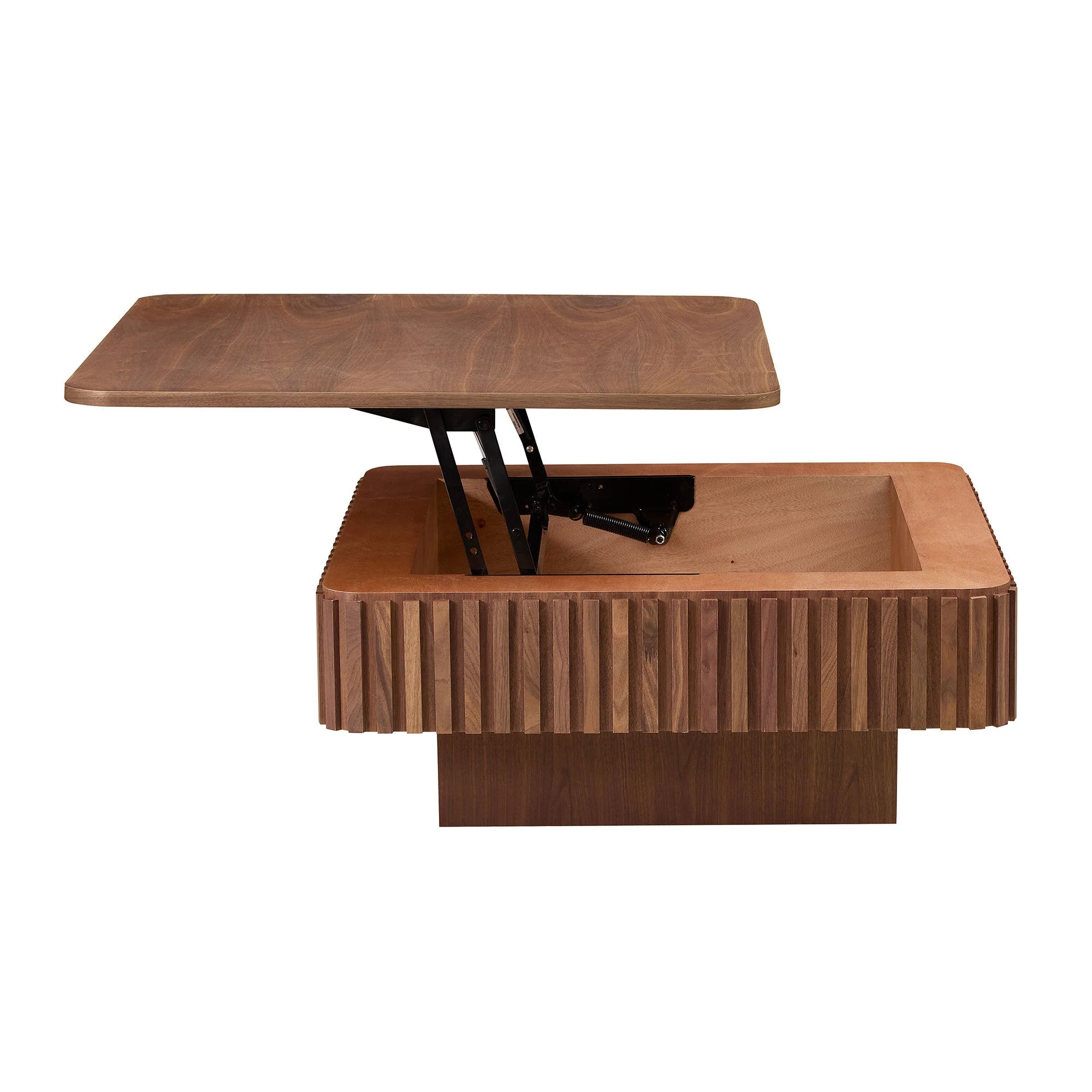 Walker Edison | Fluted Modern Lift Top Coffee Table and Desk