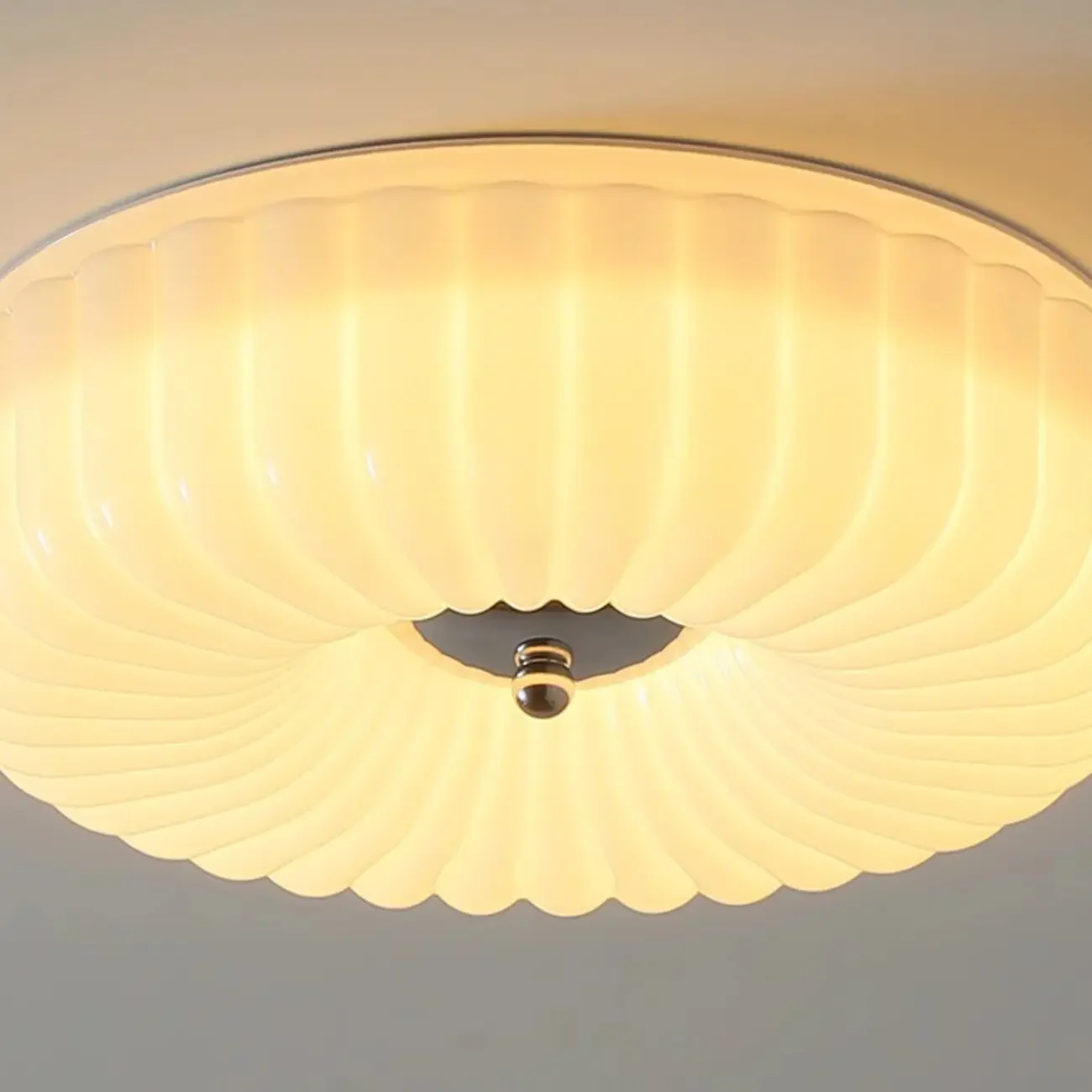 Mid-Century Modern Dimmable Flush Mount LED Ceiling Light