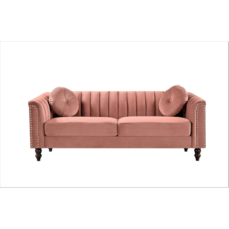 Hills Tufted Back Nailhead 75.2 Sofa