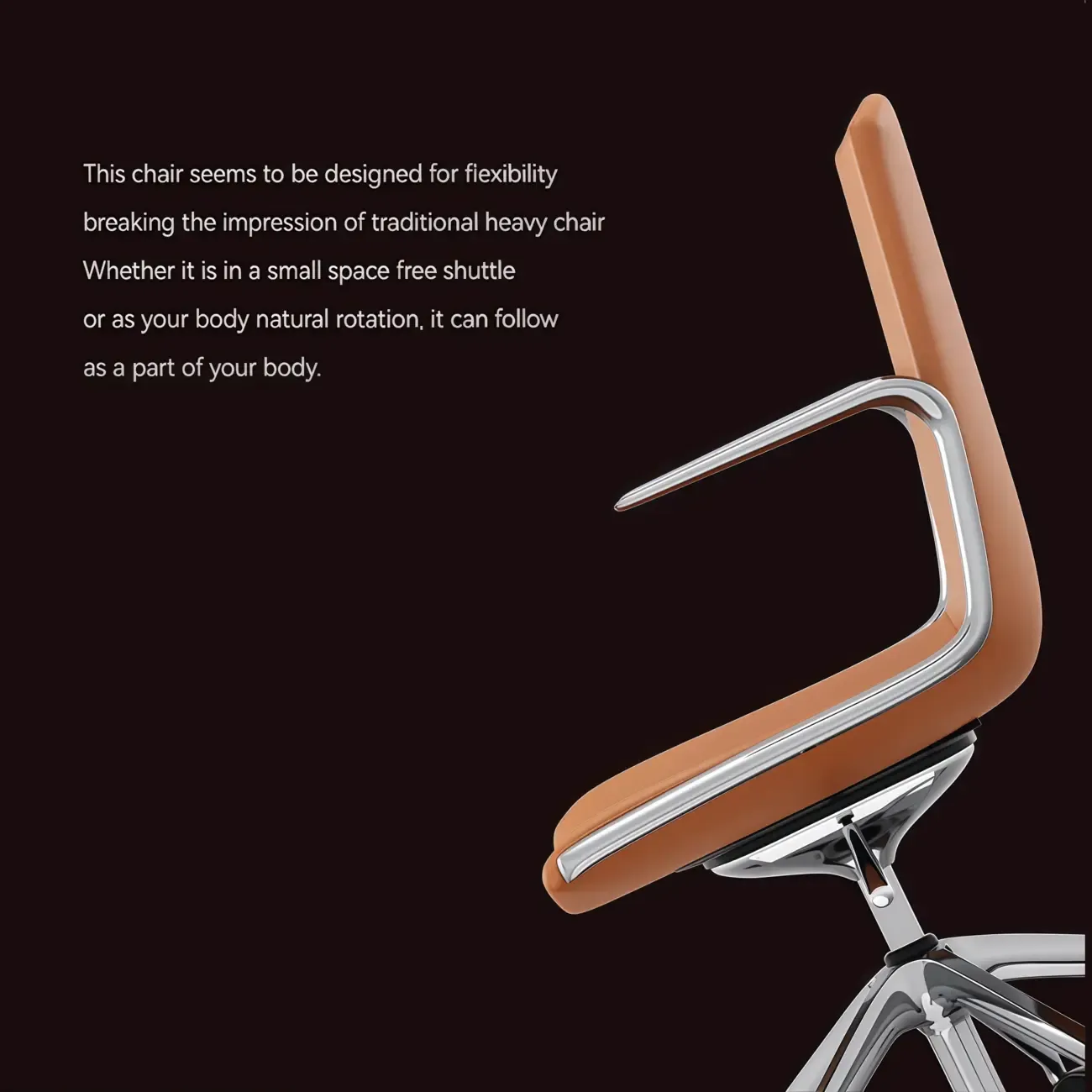 Modern Leather Adjustable Swivel Armrests Office Chair