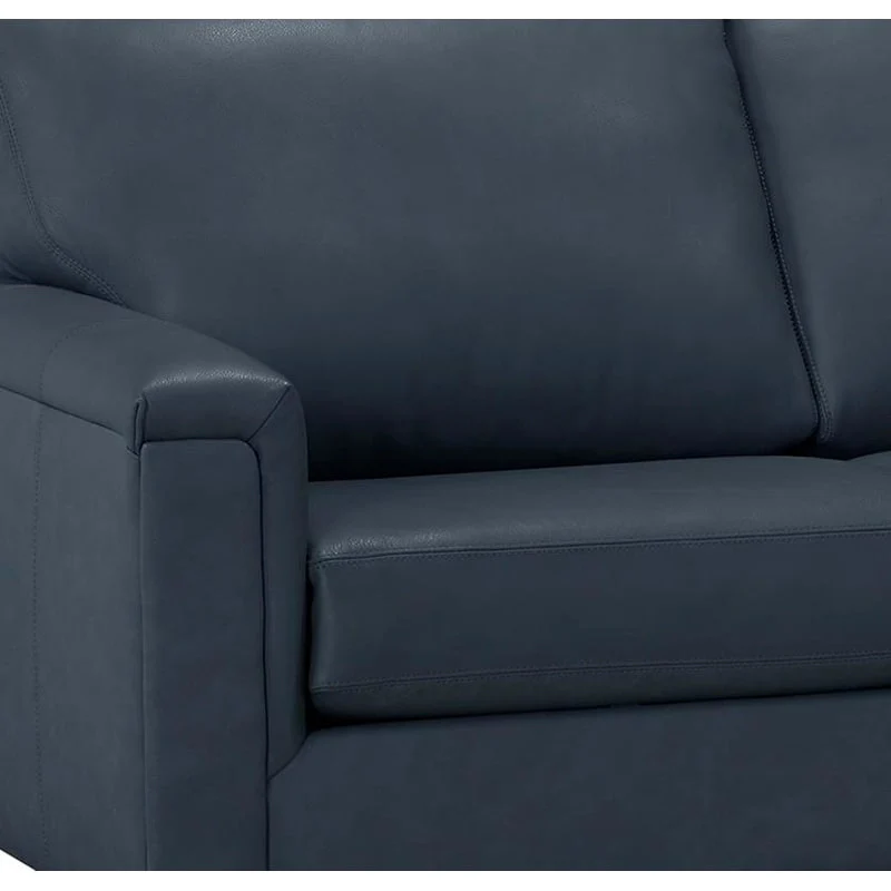 Malibu L-shaped Top-grain Leather Sectional Sofa - 122.5 x 85 x 36.5 x 35