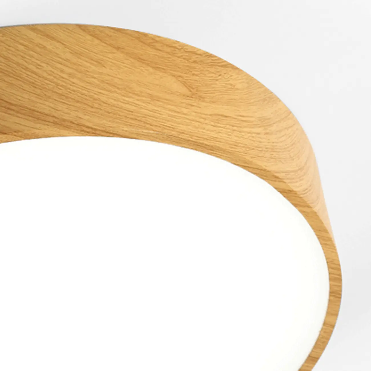 Modern Circular Wood LED Chandelier with Adjustable Height