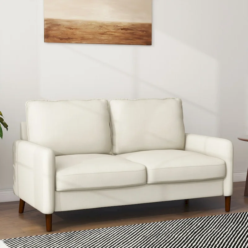 Living Room Loveseat Linen Sofa