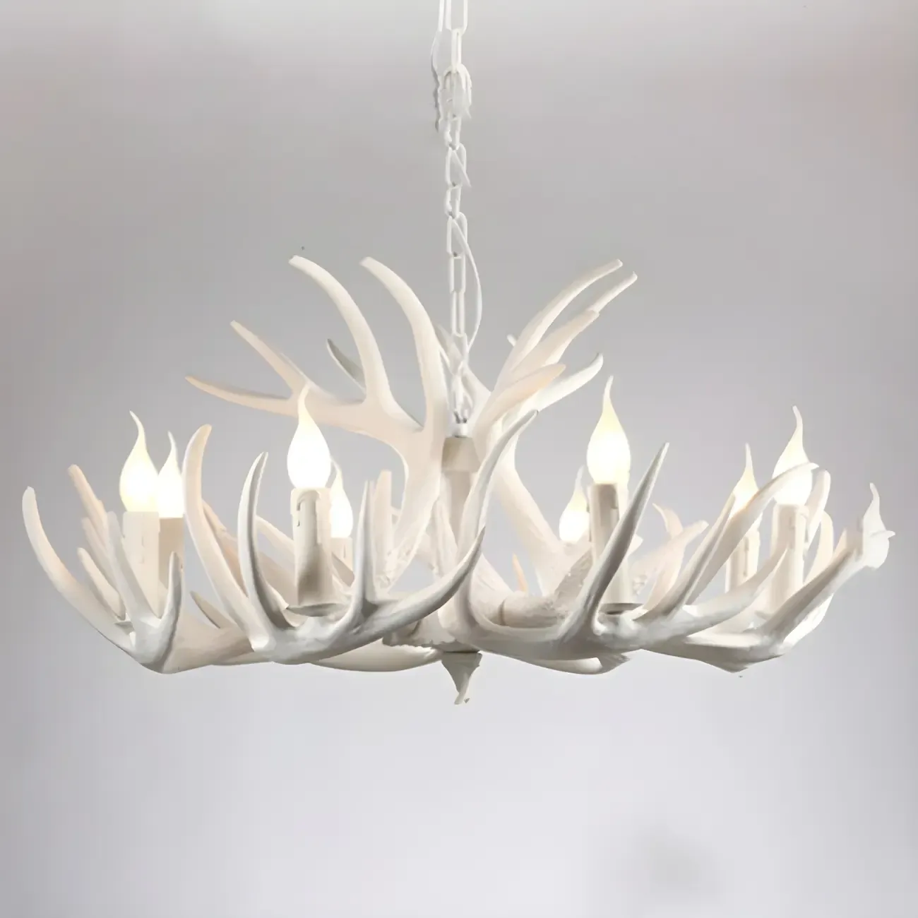 Rustic Large Antler Candelabra Chandelier with 2 Tiers