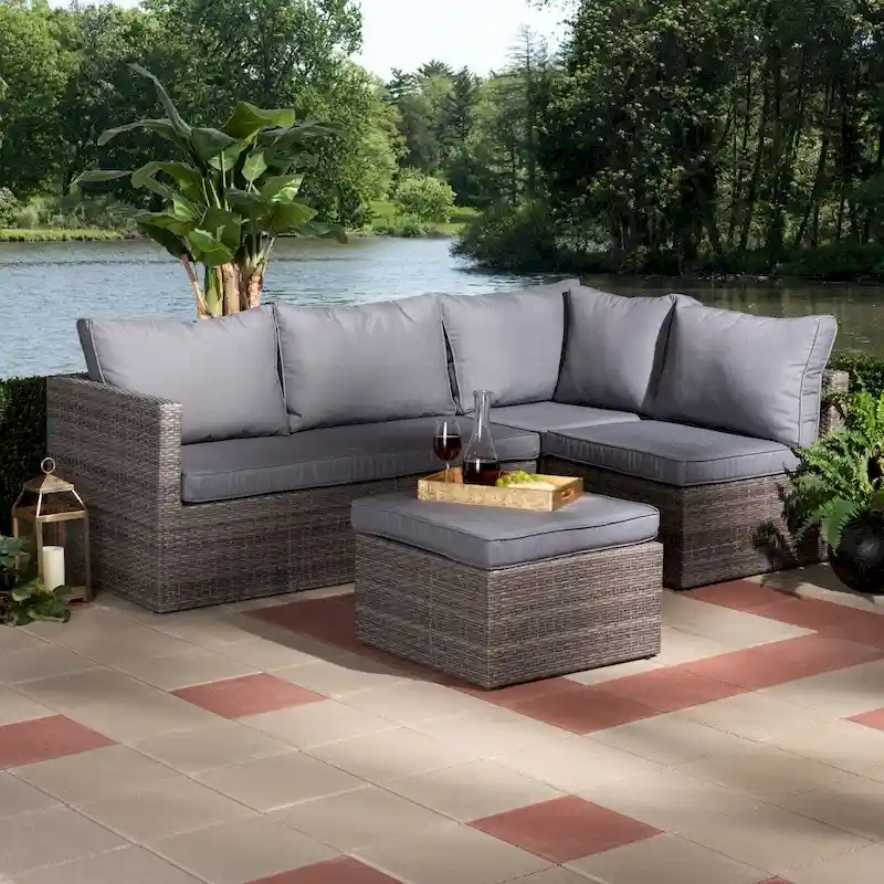 Interbat Contemporary 4-piece Outdoor Patio Set by Havenside Home
