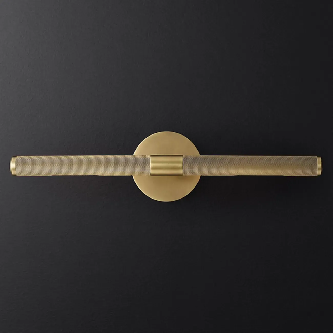 Modern Bathroom Black 2-Light Tube Vanity Light